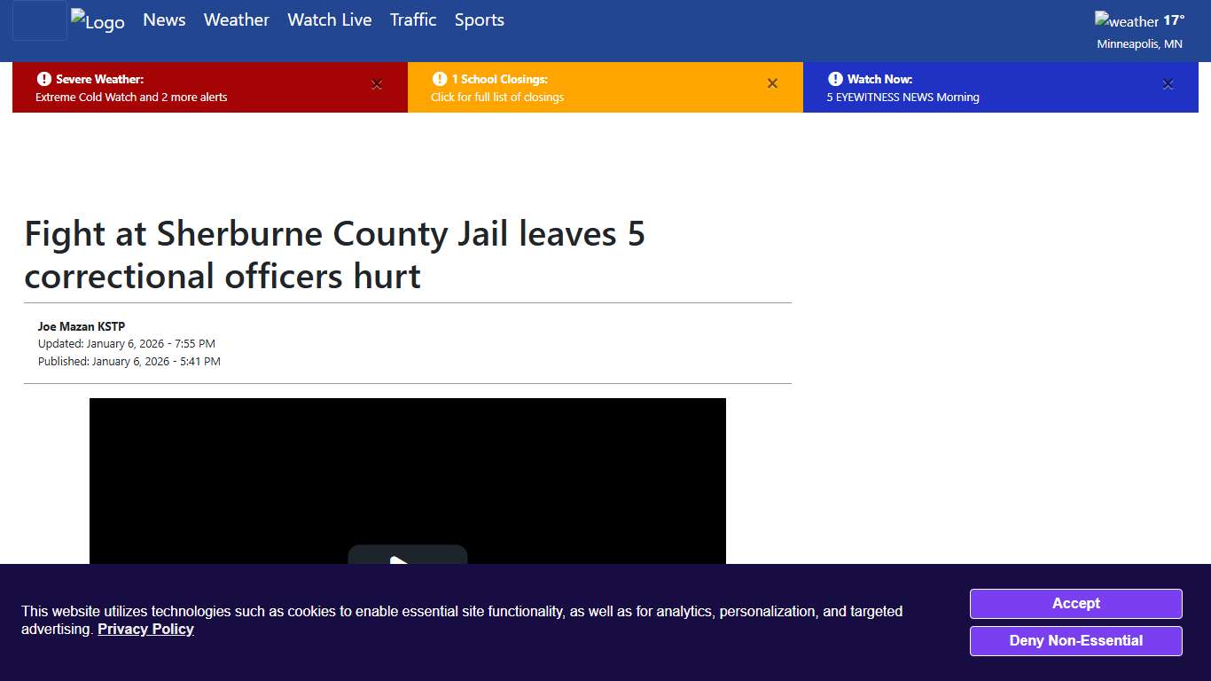 Fight at Sherburne County Jail leaves 5 correctional officers hurt - KSTP.com 5 Eyewitness News