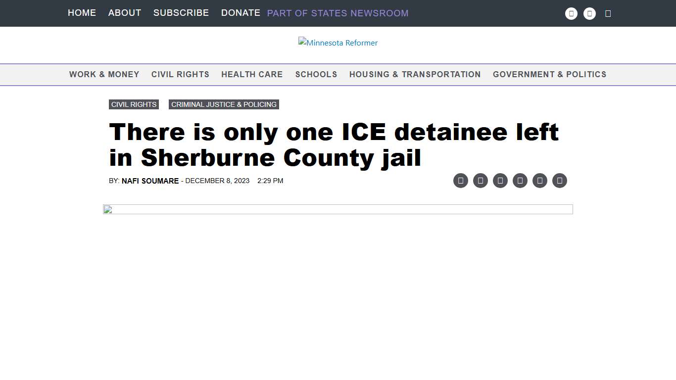 There is only one ICE detainee left in Sherburne County jail • Minnesota Reformer
